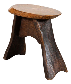 English Vernacular Oak Stool, 1920