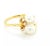 Mikimoto Akoya Pearls Diamond 18k Yellow Gold Ring For Sale In Miami - Image 6 of 7