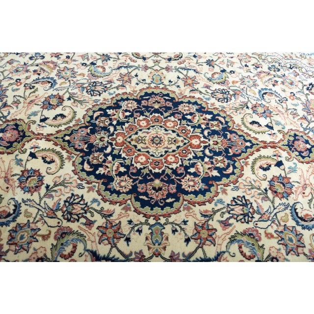 Hand-Knotted Sarough Oriental Rug in Cork Wool For Sale - Image 6 of 13