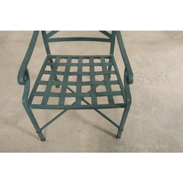 Brown Jordan Venetian Garden Dining Set Green Verdigris Finish For Sale - Image 14 of 18