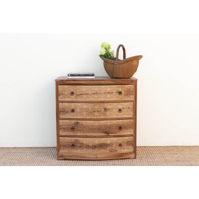 36" Wide Lotus-Diamond Bow Front Dresser For Sale - Image 12 of 12