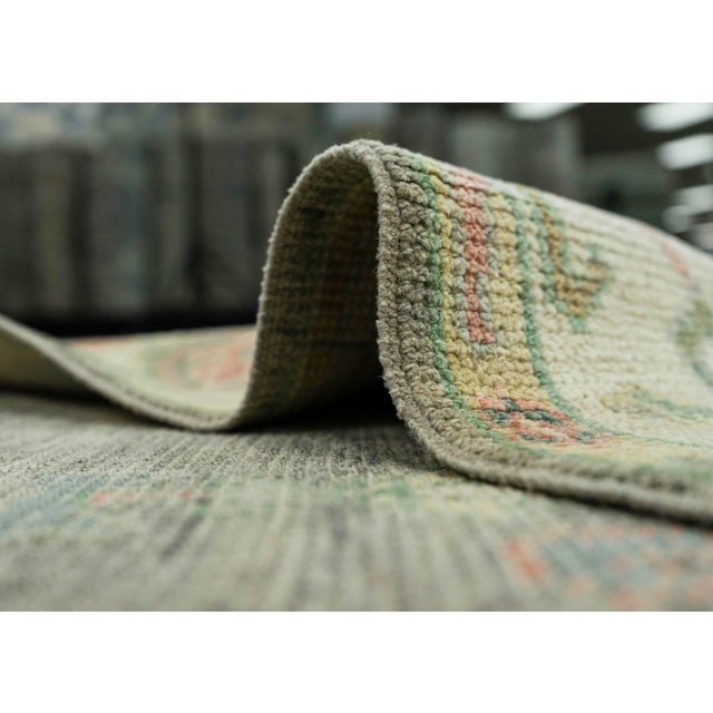 Textile Turkish Oushak Rug 4' x 6'4" #20353 For Sale - Image 7 of 8