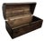 Antique Rustic Italian Walnut Wood Chest Trunk Basket, 1890s For Sale