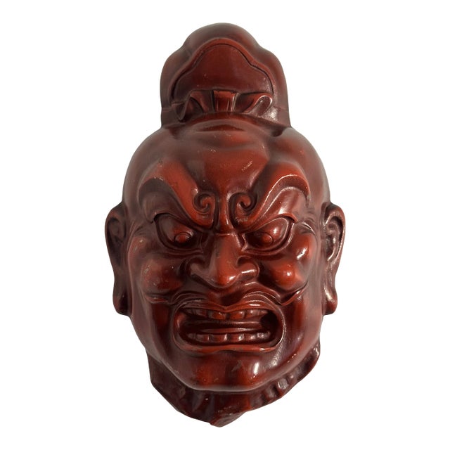 Japanese Oni Demon Hannya Devil Iron Mask For Sale