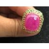 Bochic "Orient" Vintage Natural Emerald & Ruby Ring Set In 18K Gold &Silver For Sale - Image 16 of 18