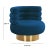 Wood Naomi Navy Velvet Swivel Chair For Sale - Image 7 of 9