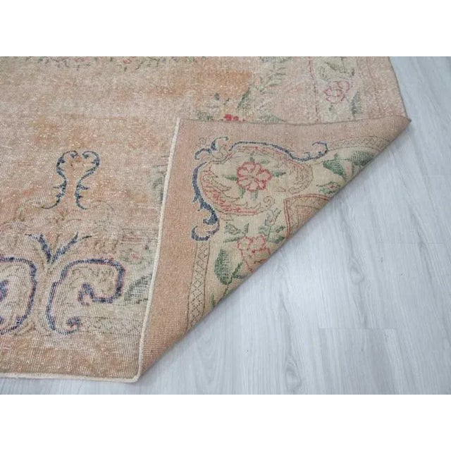 Vintage Turkish Distressed Rug- 7′5″ × 10′4″ For Sale In Los Angeles - Image 6 of 6
