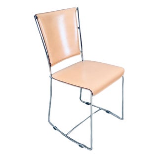 Set of Postmodern Italian Design Leather Dining Chair Set by Segis, 1990s For Sale