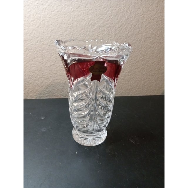 GORGEOUS Bleikcristal Germany 6" Crystal Bud Vase The product is a 6-inch crystal bud vase made in Germany by...