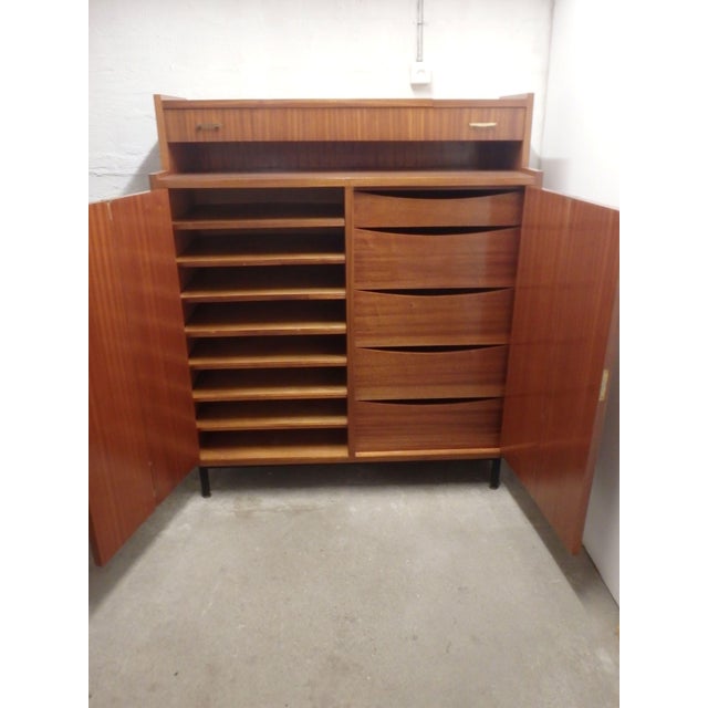 Wood Large Chest of Drawers with Mirror, 1950s For Sale - Image 7 of 16