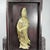 1970s Zitan Wood Table Screen With Carved Jade Guanyin (Goddess of Mercy) Inlay For Sale In Los Angeles - Image 6 of 9