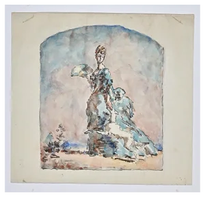 Charles Guerin, Woman, Original Drawing, Early 20th-Century