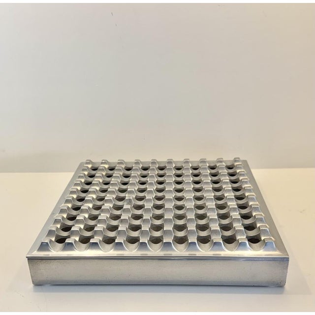 Metal Ultima 30 Aluminum Ashtray by Holger Backstrom & Bo Ljungberg For Sale - Image 7 of 10