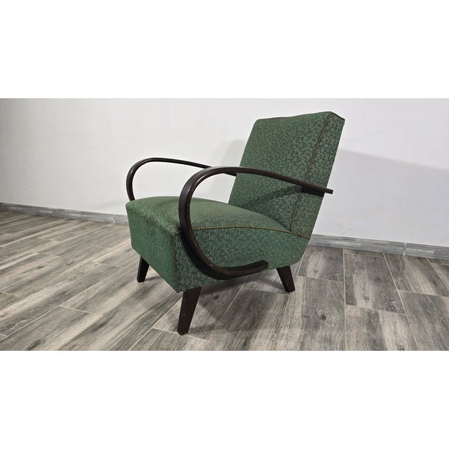 Textile Art Deco Lounge Chair by Jindrich Halabala For Sale - Image 7 of 10
