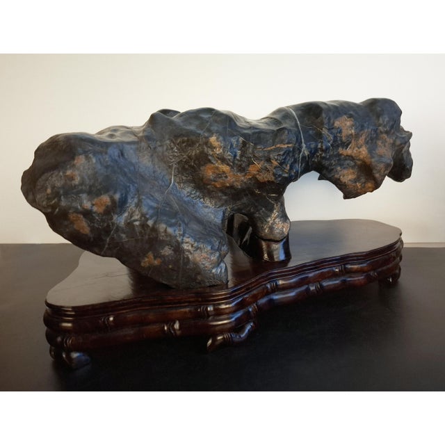 Wood Large Chinese Crouching Beast Gongshi For Sale - Image 7 of 14