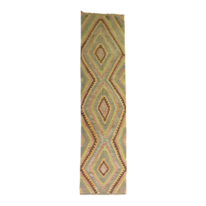 Zabihi Collection Wide Vintage Turkish Kilim Runner