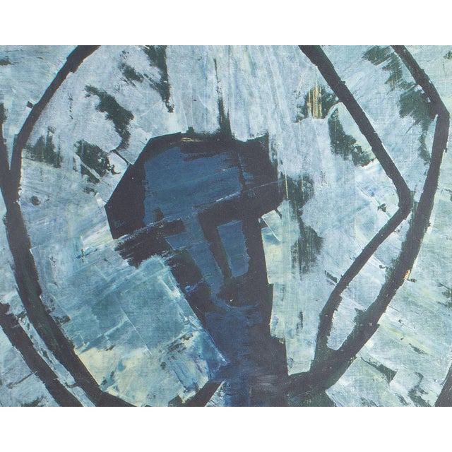 1964 Abstract Mixed Media on Paper Painting of St. Francis For Sale In Indianapolis - Image 6 of 8