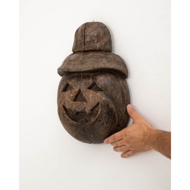 20th Century French Wooden Carved Pumpkin Wall Decoration For Sale - Image 10 of 18