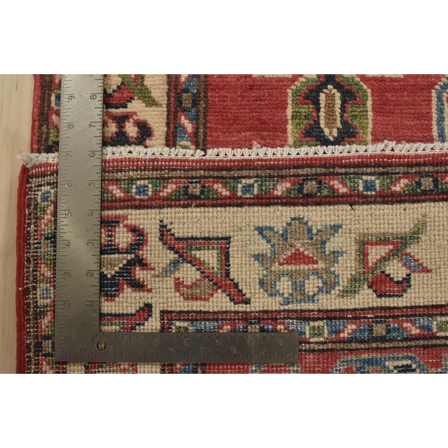 Kazak Runner 2’8” X 9’9” Red Wool Tribal Hand-Knotted Oriental Rug For Sale - Image 13 of 13
