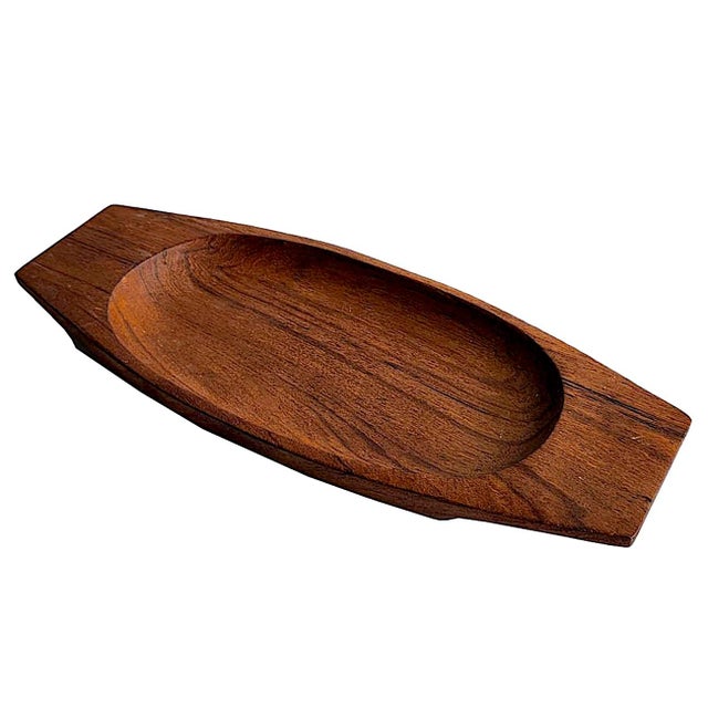 Vintage Teak Wood Valet Tray or Trinket Dish For Sale In Miami - Image 6 of 10