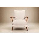 Off-white Armchair in Caviúna Wood, Leather and Bouclé by Giuseppe Scapinelli, Brazil, 1950s For Sale - Image 8 of 18