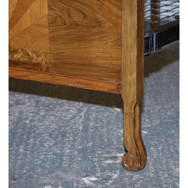 Brown Art Deco Burr Walnut Single Bed For Sale - Image 8 of 17
