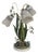 Italian Florentine Table Lamp with Lily of the Valley Flowers, 1980s For Sale