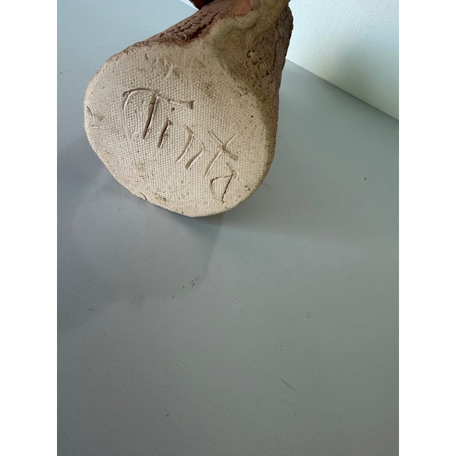 Vintage Tinta Organic Rustic Textured Handmade Studio Pottery Vase For Sale - Image 9 of 12