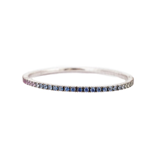 Natural multi sapphire 1.87cts bracelet in 18k gold For Sale - Image 11 of 18
