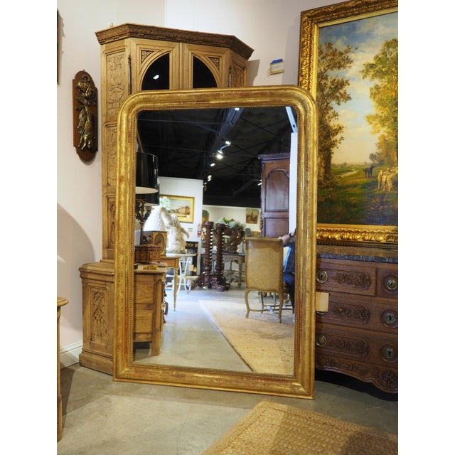 Large 19th Century French Giltwood Louis Philippe Style Mirror, 70.4 X 48 Inches For Sale - Image 12 of 18