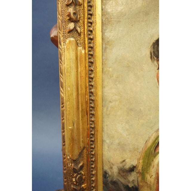 Giovanni Fattori, Portrait of a Woman, 19th Century, Oil Painting on Canvas, Framed For Sale - Image 11 of 18