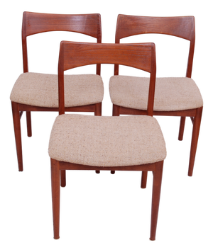 Vintage Dining Chairs by Henning Kjaernulf for Vejle Stole Møbelfabrik, 1960s, Set of 3