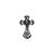 Art Deco Vintage Inspired Statement Silver Cross Brooch Pendant With Emerald & Diamond For Sale - Image 3 of 14