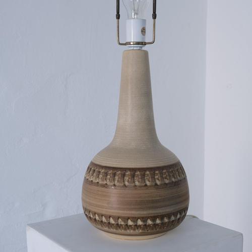 Mid-century danish stoneware table lamp by søholm, bornholm, crafted in the late 1950s–early 1960s. The form features a...