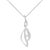 Early 21st Century Espira 10K White Gold Round Diamond Accented Open Cascade Twist 18" Pendant Necklace (1/10 Cttw, J-K Color, I1-I2 Clarity) For Sale - Image 5 of 7