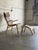 High-Back Bentwood Lounge Chair and Ottoman With Beige Upholstery Mid-Century Modern 1970s For Sale - Image 4 of 12