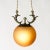 Gold Swedish Grace Brass and Glass Ceiling Light, 1930s For Sale - Image 8 of 8