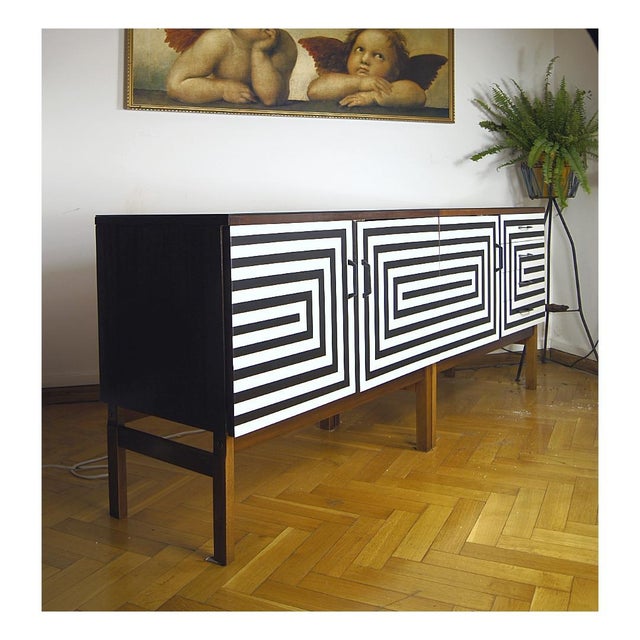 Modular Sideboard with Op Art Motif, 1970s, Set of 2 For Sale - Image 18 of 18