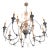 French Provincial Style Painted Iron & Crystal Twelve-Light Chandelier For Sale