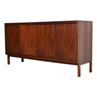 1960s Paul McCobb Mid-Century Modern Walnut Sideboard Credenza, Newly Refinished For Sale