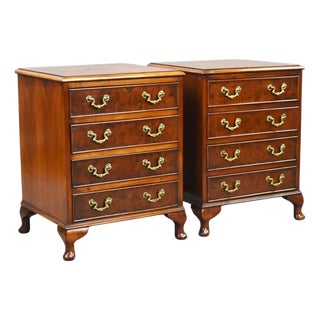 Walnut Bedside Chests, 1960s, Set of 2 For Sale