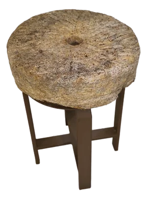 Stone Millstone Side Table