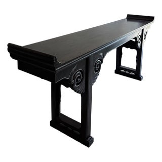 Mid 20th Century 8 1/2' Antique Asian Wood Console For Sale