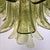 1980s Mazzega Style Murano Glass Olive Green Petal Chandelier For Sale - Image 12 of 14