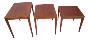 Vintage Nesting Tables in Teak, 1960, Set of 3