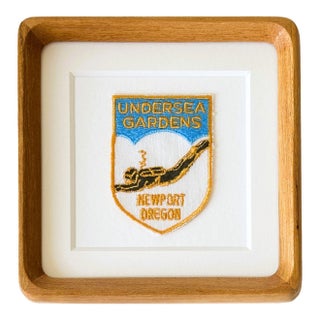 Oregon Newport Underwater Gardens Vintage Patch Solid Wood Framed For Sale