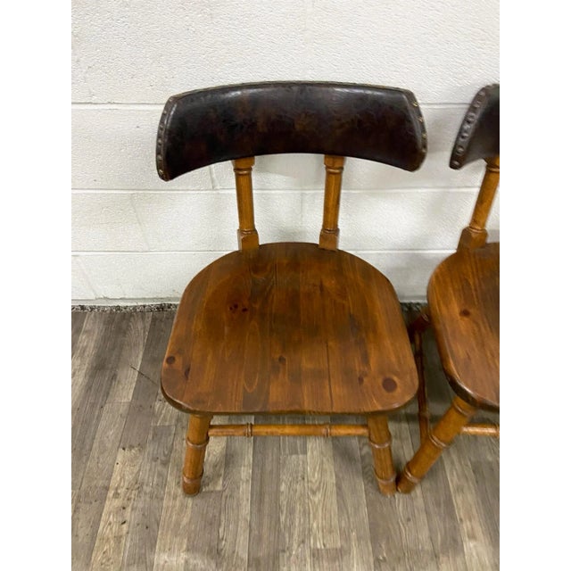 Dixie Furniture Co. Vintage Dixie Furniture Company Young Hinkle Corporation Curved Back Pub Chairs - Pair For Sale - Image 4 of 10