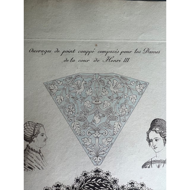 Mid 19th Century Mid 19th Century French Etching Reproduction of Embroidery Patterns in the Court of Henry III by Nicolas Xavier Willemin For Sale - Image 5 of 6