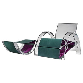 Set of Belt & Braces Chair with Companion Stool Set by Steve Woodman & William Drabble For Sale