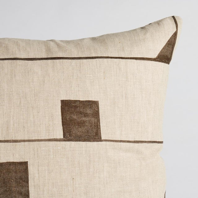 Schumacher Schumacher x Porter Teleo Circuit 18" Pillow In Carbon For Sale - Image 4 of 4